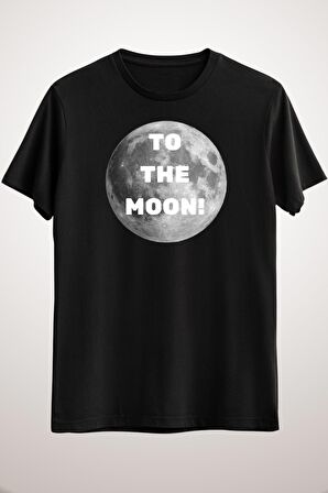 Unisex Siyah To The Moon T-shirt - Crypto Shirt - Moon Shirt Essential T-shirt