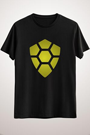 Unisex Siyah Turtlegold Classic T-shirt