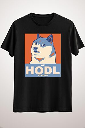 Unisex Siyah We Hodl Strong Classic T-shirt