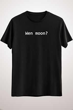 Unisex Siyah Wen Moon Blockchain Crypto Currency Cryptocurrency Essential T-shirt