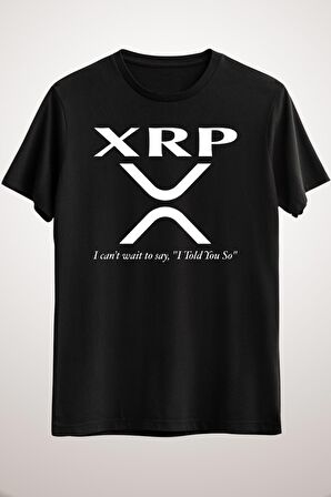 Unisex Siyah Xrp Crypto Token Hodler Classic T-shirt