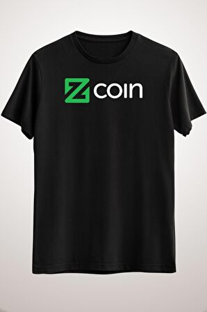 Unisex Siyah Zcoin Classic T-shirt