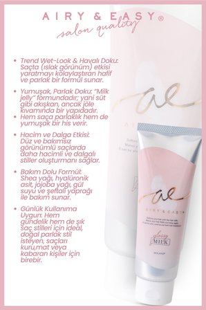 Airy & Easy Glossy Hair Milk Jelly Besleyici ve Parlak Saç Şekillendirici