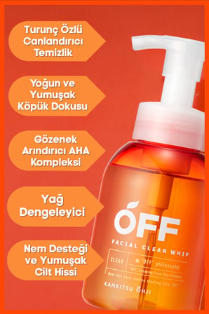Kankitsu Ohji OFF Turunç Özlü Gözenek Arındırıcı&Yağ Dengeliyici Yüz Temizleme Köpüğü