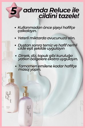 Reluce Işıltılı Japon Cilt Bakım Seti Niasinamid & C Vitaminli Nemlendirici 300ml x2