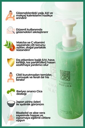Matcha & Cica & Japon Pirinç Özlü Hassas Ciltler için Yüz Temizleme Seti