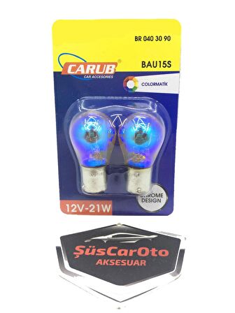 Carub Diadem Ampul Krom Tek Duy Sinyal Ampulü 12V 21W 93 Turuncu 2'li Takım