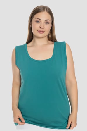 Özel Seri Nefes Alabilen Günlük Stil Kadın Pamuklu Büyük Beden Kalın Askılı Atlet Renkli 5'li Paket 5XL 5 RENK