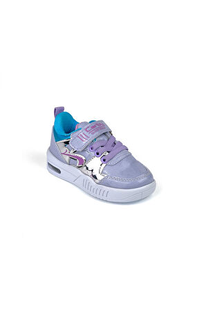 Kız Bebe Lila Işıklı Cırtlı Sneaker Spor Ayakkabı