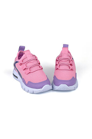Kız Bebe Lila Işıklı Bağcıksız Rahat Kalıp Sneaker Spor Ayakkabı