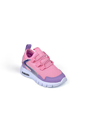 Kız Bebe Lila Işıklı Bağcıksız Rahat Kalıp Sneaker Spor Ayakkabı