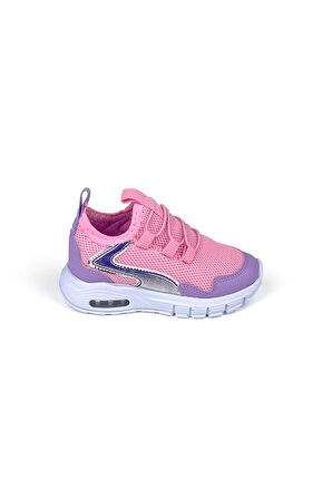 Kız Bebe Lila Işıklı Bağcıksız Rahat Kalıp Sneaker Spor Ayakkabı