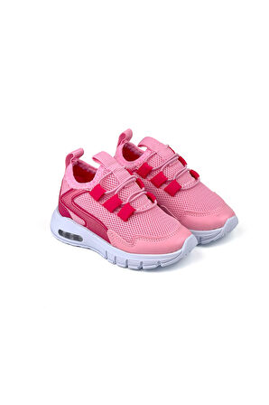 Kız Bebe Çocuk Fuşya Işıklı Bağcıksız Rahat Kalıp Sneaker Spor Ayakkabı