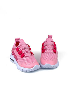 Kız Bebe Çocuk Fuşya Işıklı Bağcıksız Rahat Kalıp Sneaker Spor Ayakkabı