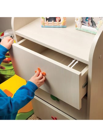 4 Adet Bebek Çocuk Koruma Kilidi - Dolap Çekmece Kilidi Sürgülü Kilit
