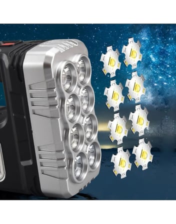 El Feneri Solar Panelli Ledli Powerbank Cob Fener