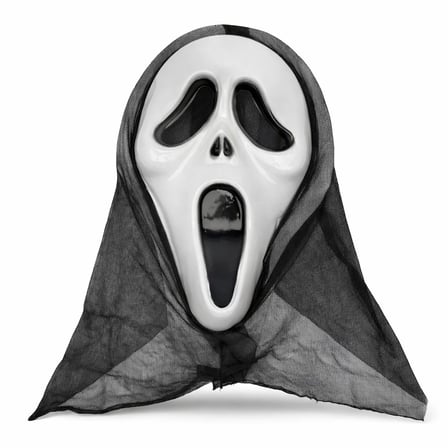Kapşonlu Çığlık Maskesi Scream Maskesi - Hayalet Maskesi 33x21 Cm