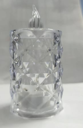 Led Mum Şeffaf Kristal Led Mum Pilli Alevsiz Çay Mumu Düğün Doğum Günü Ortam Işığı Midi