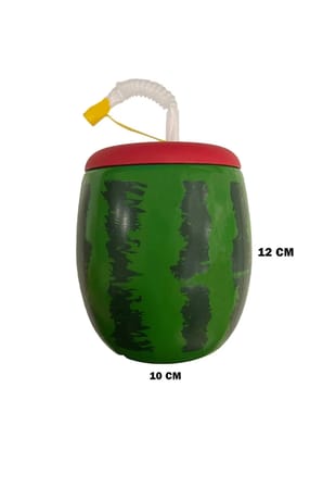 Karpuz Tasarımlı Pipetli Suluk 900 Ml
