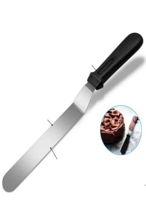 2li Set Hamur Şekillendirici Eğik Pasta Spatulası Ve Metal Hamur Kesici Kazıyıcı Spatula