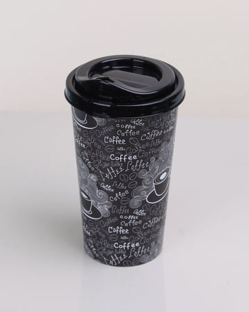 Kahve Bardağı - Kapaklı Desenli 650Ml