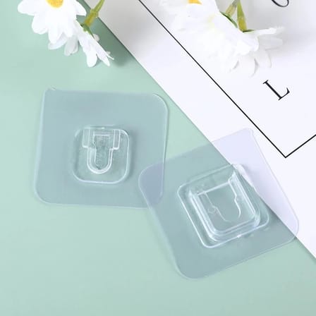Geçmeli Eşya Sabitleme Klipsleri Şeffaf 4 Lü Set