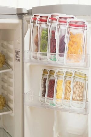 Kavanoz Görünümlü Kilitli Saklama Poşeti 620 Ml (1 Adet )