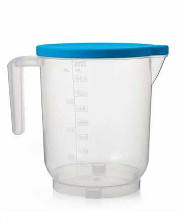 Pratik Mutfak Ölçü Kabı - 2 Litre Dereceli Şeffaf Hazne Bpa Free