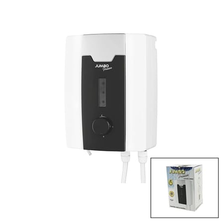 Jumbo Premium Beyaz Ani Su Isıtıcı Elektrikli Şofben Duş 7 Emniyet Termostat 3 Kademeli 8000w