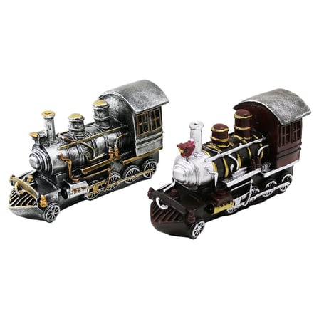 Kumbara Tren Vintage Dekoratif Biblo Kumbara Renkli 20X12X8Cm Reçine