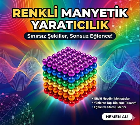 Sihirli Manyetik Toplar Dyum Mıknatıs Küp Bilye 216 Adet Cube Küp Dymium