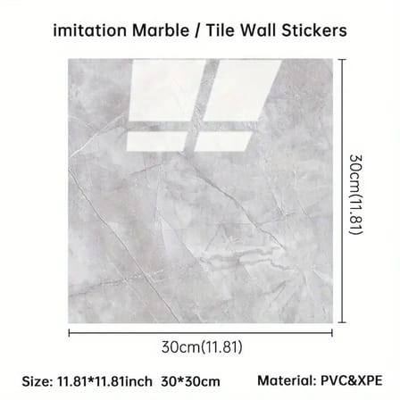 Gri Mermer Desen Duvar Sticker (30*30)