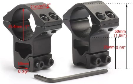 25.4Mm Dürbün İçin 11Mm Yüksek Havalı Ayağı