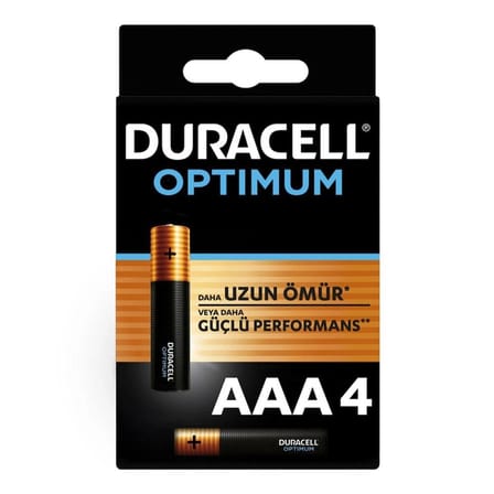 Duracell Optimum Alkalin Aaa İnce Kalem Pil 4'lü Paket