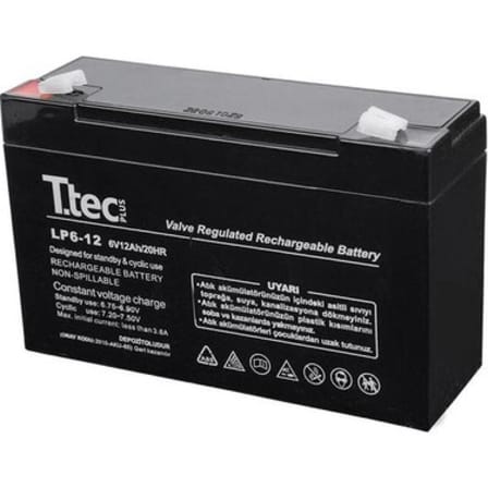 Ttec 6v 12 Ah Kuru Bakımsız Akü