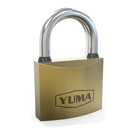 Yuma Sarı Kaplama Döküm Kısa Asma Kilit 38mm