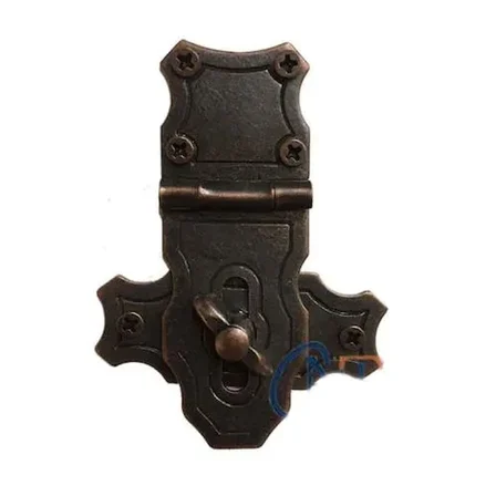 Dekoratif Anahtarlı Sandık Askısı - 40X55Mm, Oksit, 1 Adet