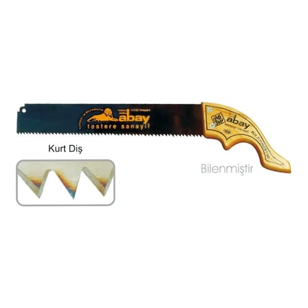 Abay Kurt Diş El Testere 38 Cm - Ahşap Sap