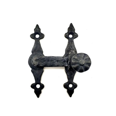 Antika Tarz Dekoratif Pirinç Kapı, Pencere Mandalı - 82x65 Mm, Oksit