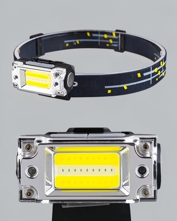 Kafa Lambası 10 Cm Uzunluk Xpe95Lm + Cob 120 Lm Led