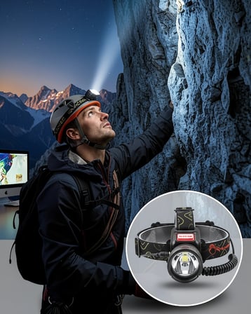 Led Kafa Feneri Ayarlanabilir Odaklama 30W Type-C Şarjlı