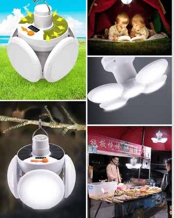 Katlanabilir Led Lamba Solar Ve Usb Şarjlı