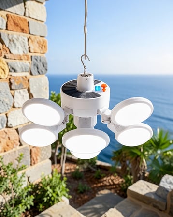 Güneş Enerjili Katlanabilir 5 Kanatlı Solar Bahçe Lambası
