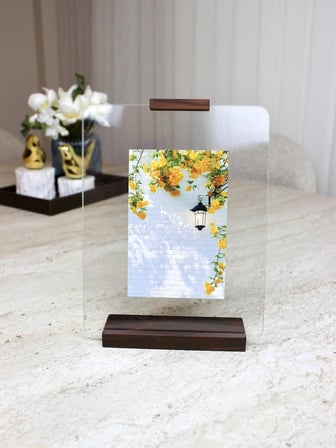Ceviz Ağacından Yüzer Fotoğraf Çerçevesi - Yatay Ve Dikey Kullanım 15x21 ve 10x15 Fotoğraflara Uygun