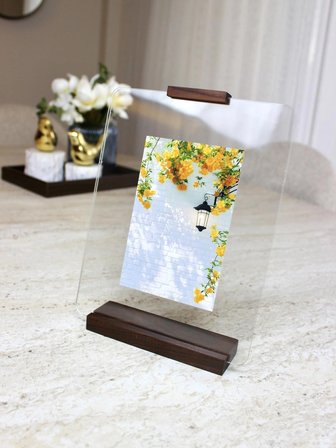 Ceviz Ağacından Yüzer Fotoğraf Çerçevesi - Yatay Ve Dikey Kullanım 15x21 ve 10x15 Fotoğraflara Uygun