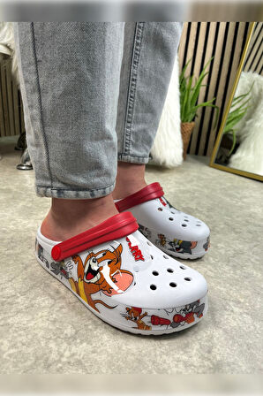 Günlük Anne Kız Terlik Sabo Hemşire Doktor Aşçı  Sandalet Desenli Taban Crocs  CRF-8246