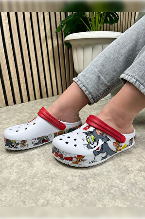 Günlük Anne Kız Terlik Sabo Hemşire Doktor Aşçı  Sandalet Desenli Taban Crocs  CRF-8246