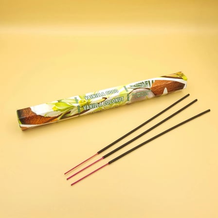 Darshan Vanilla Coconut Çubuk Tütsü – Vanilya ve Hindistan Cevizi Aromalı Kokulu Tütsü