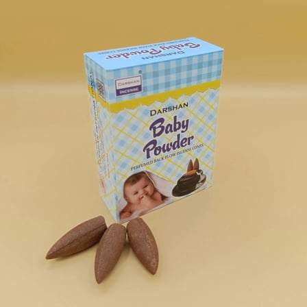 Darshan Baby Powder Geri Akış Tütsü – Bebek Pudrası Aromalı Backflow Tütsü