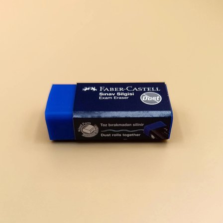 faber-castell sınav silgisi dust-free mavi – kurşun kalem i̇çin ekstra temiz silme